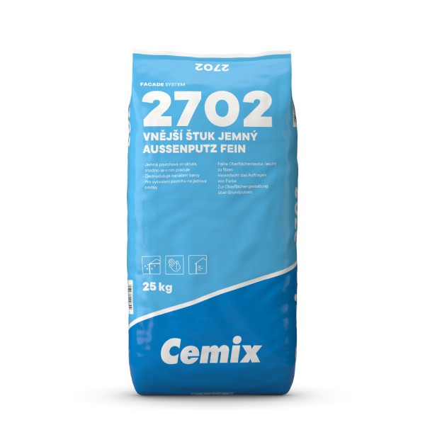 Cemix 2702 – Vonkajší štuk jemný, 25kg