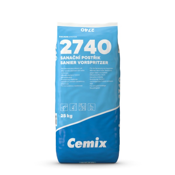 Cemix 2740 – Sanačný prednástrek WTA, 25kg