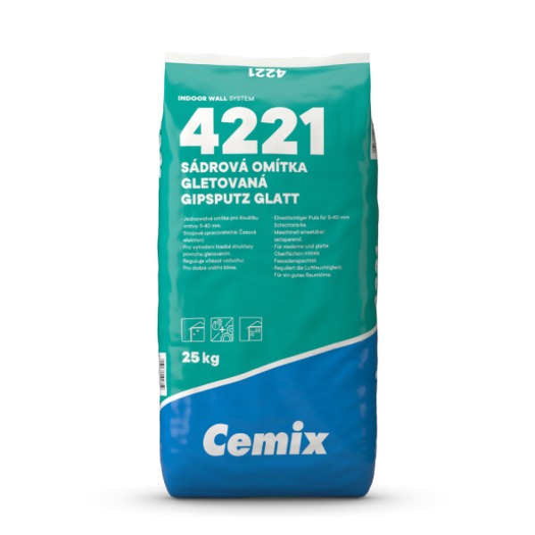 Cemix 4221 – Sadrová omietka gletovaná, 25kg