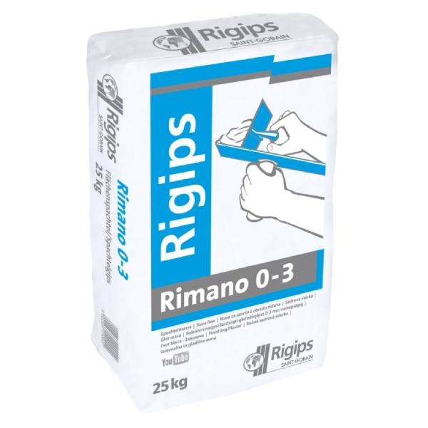 Rigips Rimano 0-3, 25kg - ručná sadrová stierka