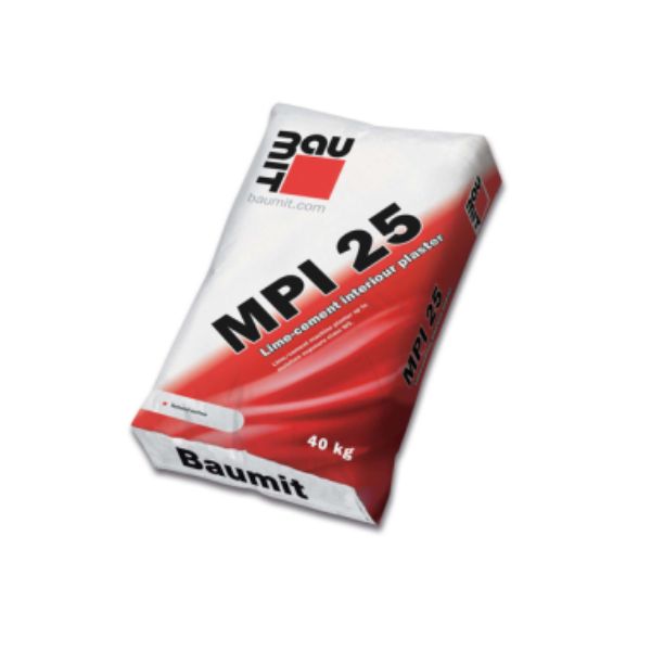 Baumit MPI 25 – Vápennocementová vnútorná strojová omietka, 40kg