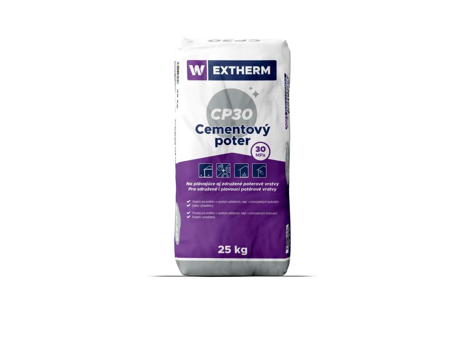 EXTHERM Cementový poter 30MPa, 25 kg