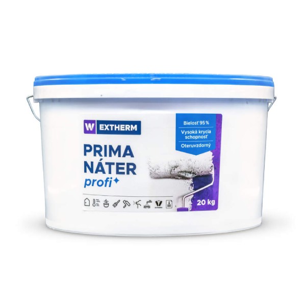 EXTHERM Prima náter Profi – biely interiérový náter, 20 kg