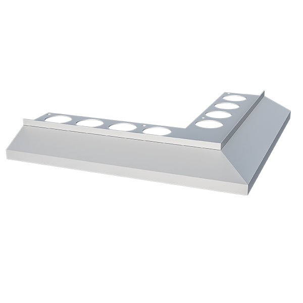 Roh pre balkónový profil MAXI – prírodný AL