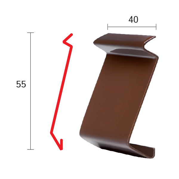 Spojka pre balkónový profil MAXI – prírodný AL