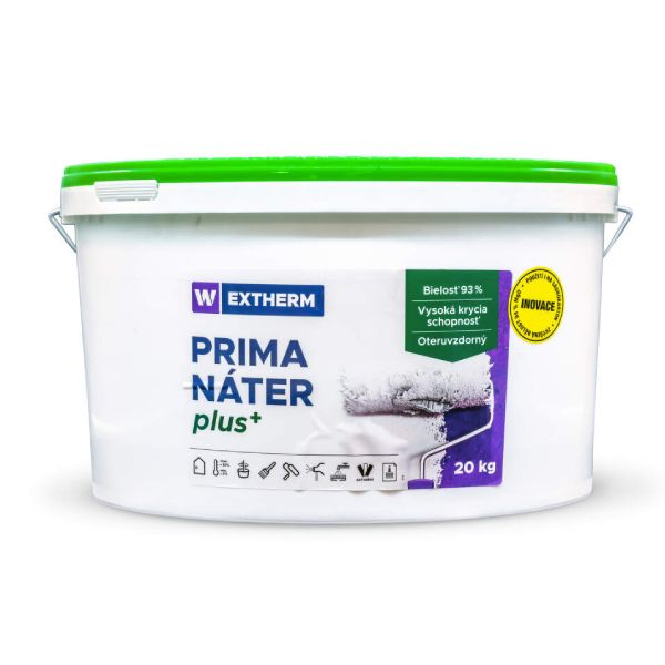 EXTHERM Prima náter Plus – biely interiérový náter, 12 kg